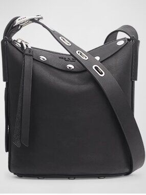 rag & bone Belize Studded Mini Bucket Bag - Black
